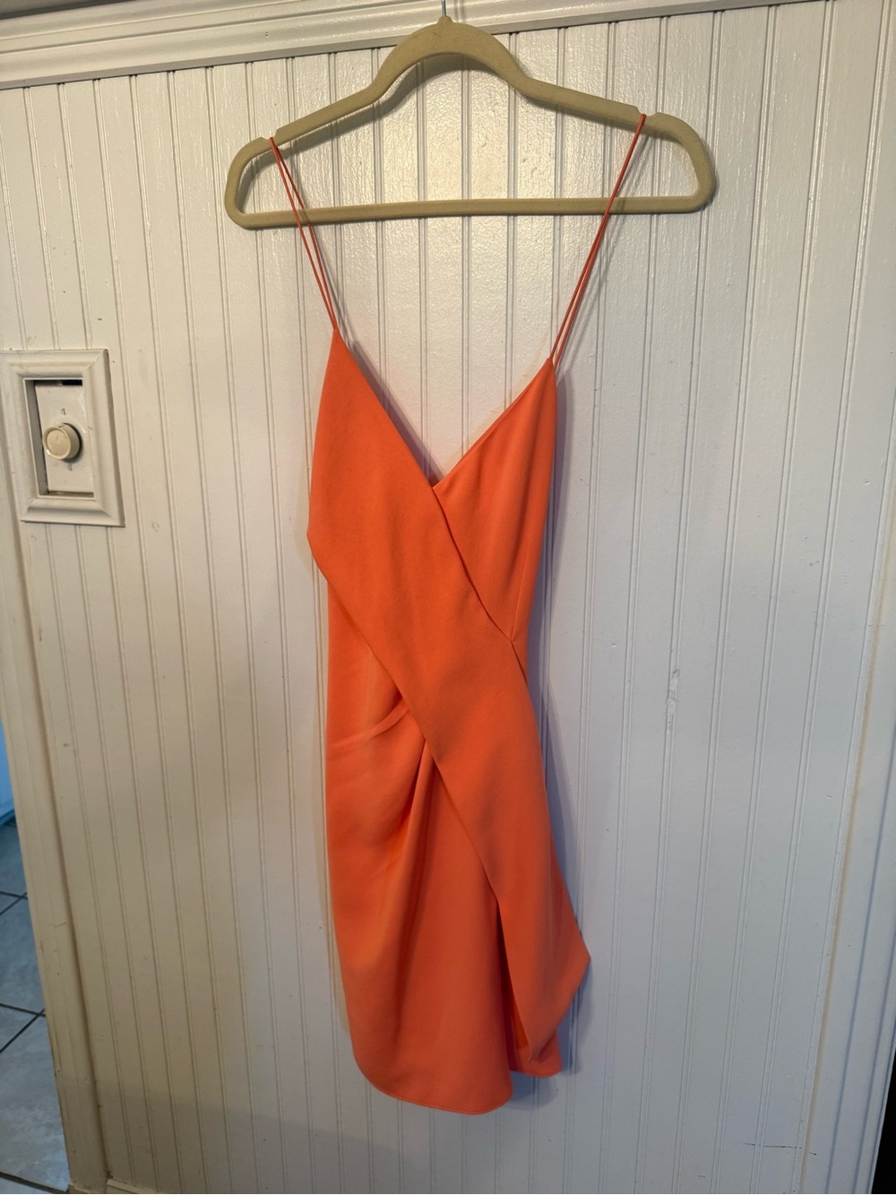 Alice + Olivia Faux Wrap Peach Dress